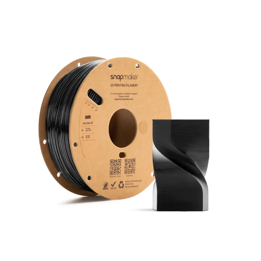Filament TPU 95A HF RFID 1 kg — Silver Gray